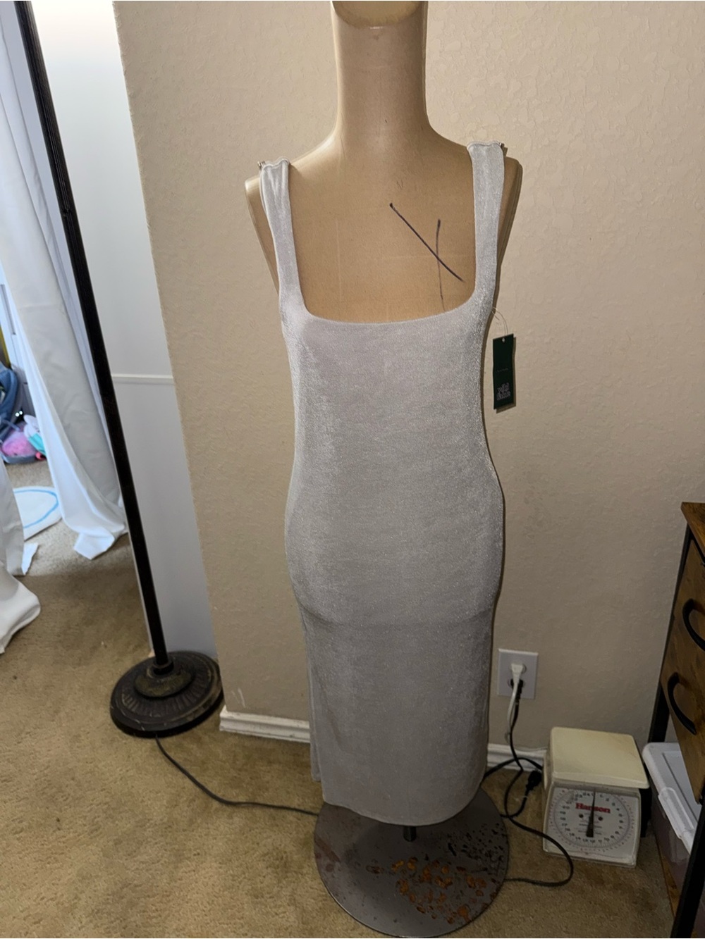 Women’s Wild Fable gray midi sleeveless dress